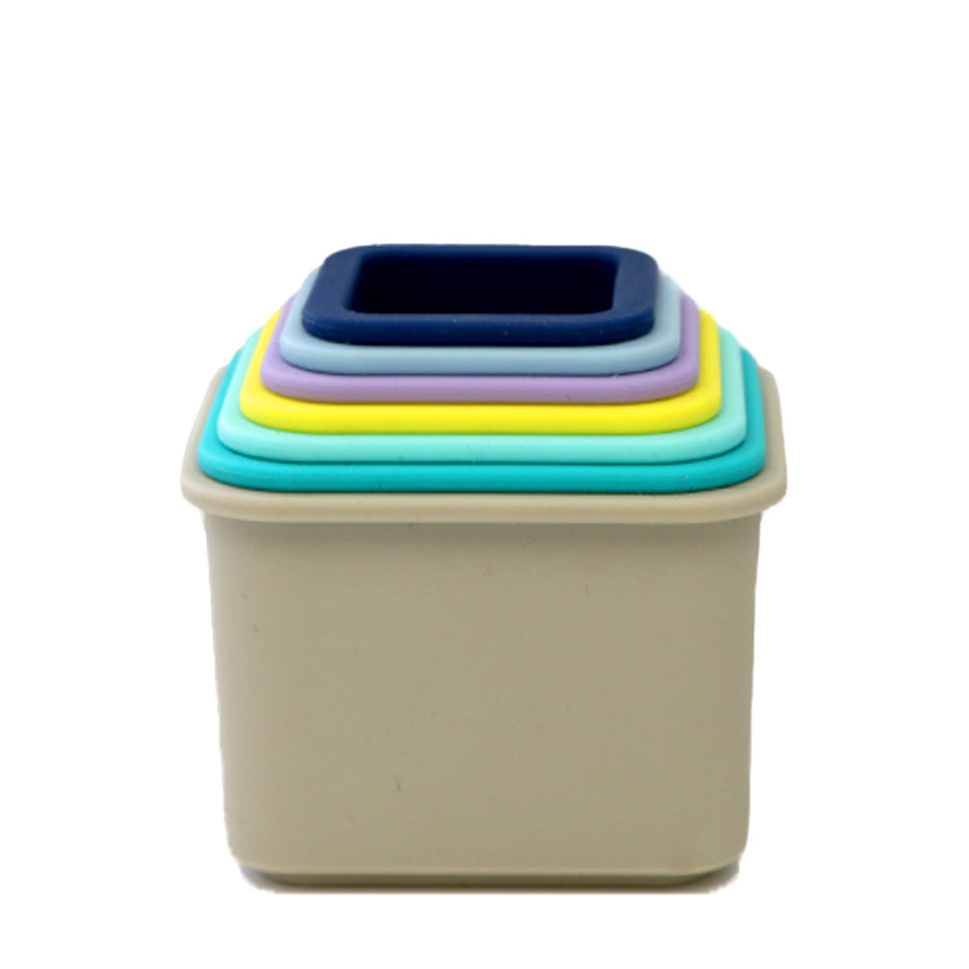 Stack Cubic Boxes Stäck: Silicone Stacking Cubes – Bblüv Canada