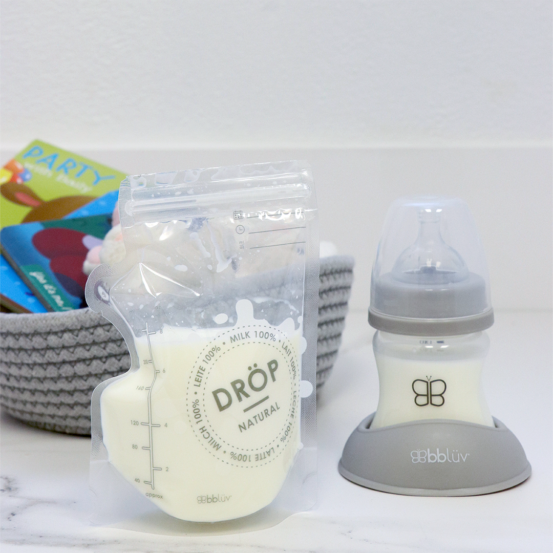 Sachets conservation lait maternel silicone - paquet de 2 - Gris